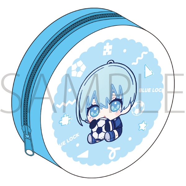 【ムービック】ブルーロック2期 まんまるポーチ/氷織 羊 ぬいパル すきっぷ