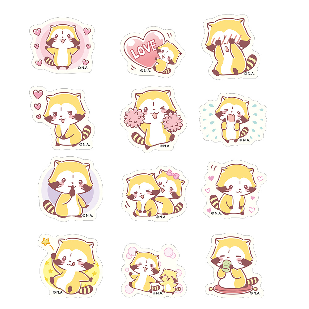 【みどびよ！】ラスカル あまえ上手ver. フレークステッカー