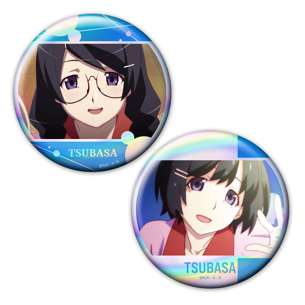 【アズメーカー】＜物語＞シリーズ ホログラム缶バッジ2個セット 羽川翼