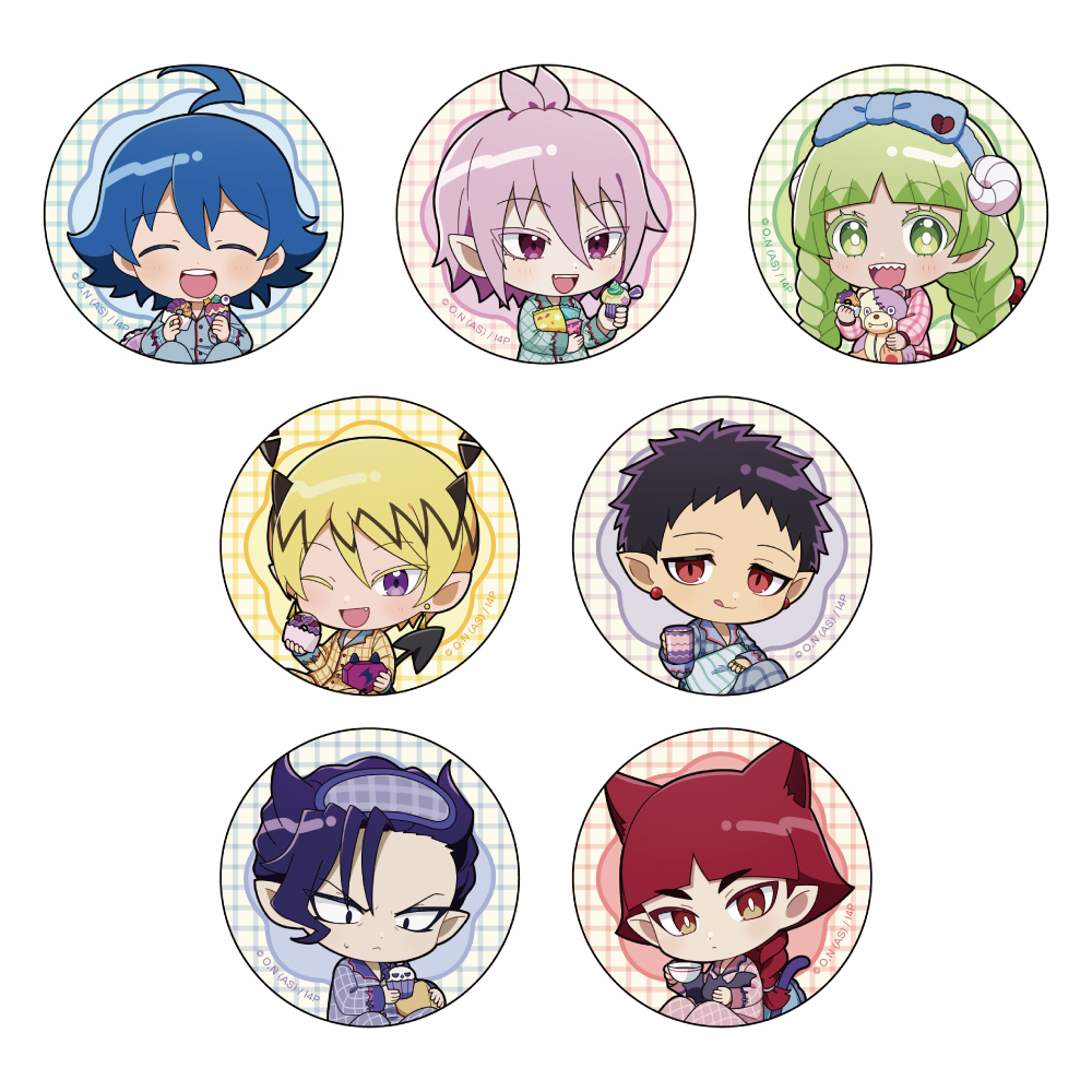 【Parflette】魔入りました！入間くん トレーディング缶バッジ（パジャマパーティー/ミニキャラ） 1BOX入数：7