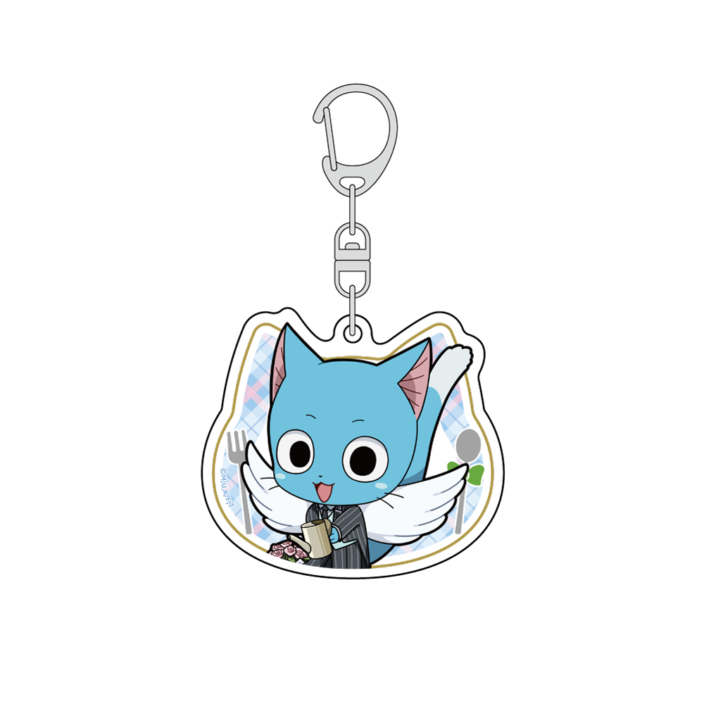 【Parflette】FAIRY TAIL 100年クエスト アクリルキーホルダー（ハッピー/猫耳給仕服）