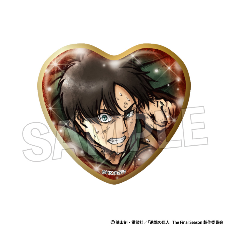 【PROOF】進撃の巨人 激高！！ハート缶バッジ エレン