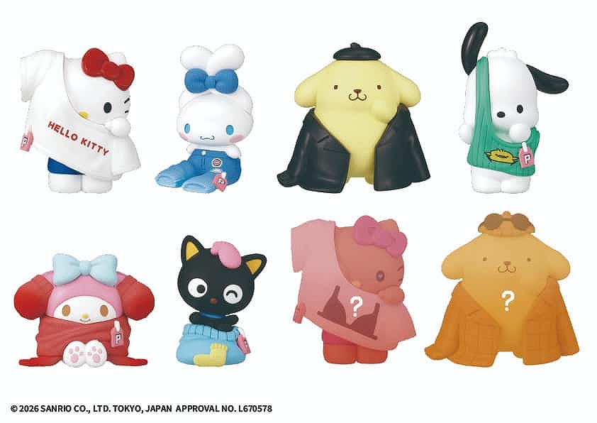 【タカラトミーアーツ】PERIHAPI！ Hello Kitty and Friends おきがえちゅう ファッショナブル！1BOX入数：8
