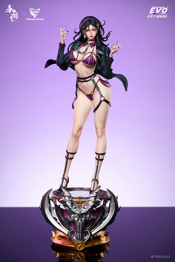 【TriEagles Studio】suit thug（スーツ・サグ） 風雨蘭（ふううらん） 1/4スケールスタチュー（ブラックコートVer.）