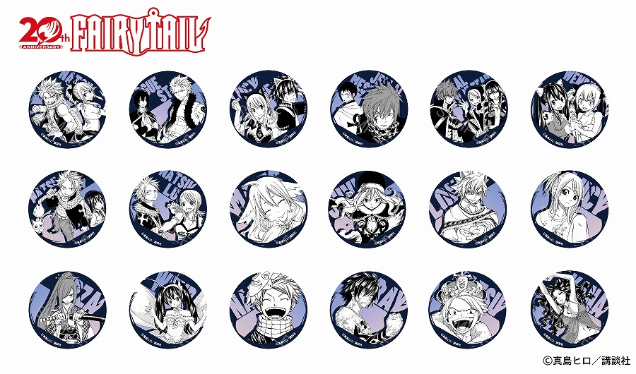 【Dragon Horse】AFORCE×DRAGON HORSE FAIRY TAIL 原作 トレーディング缶バッジ 1BOX入数：18