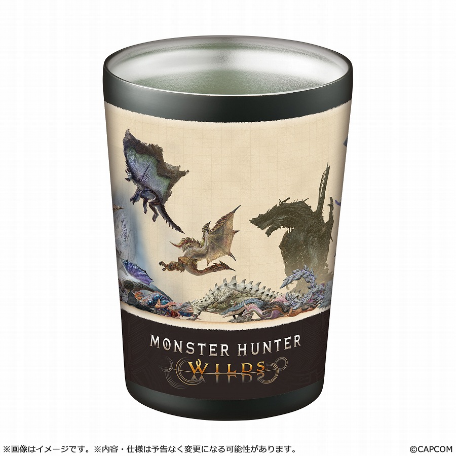 【カプコン】モンスターハンターワイルズ モンスター比較図 ステンレスタンブラー