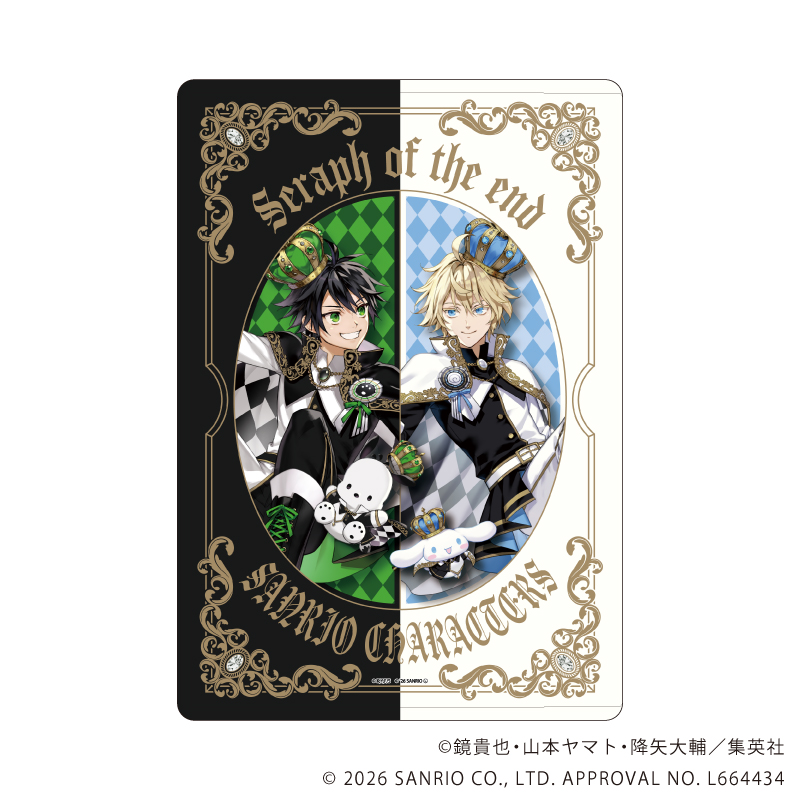 【A3】キャラクリアケース「終わりのセラフ×サンリオキャラクターズ」03/集合デザイン（コラボイラスト）