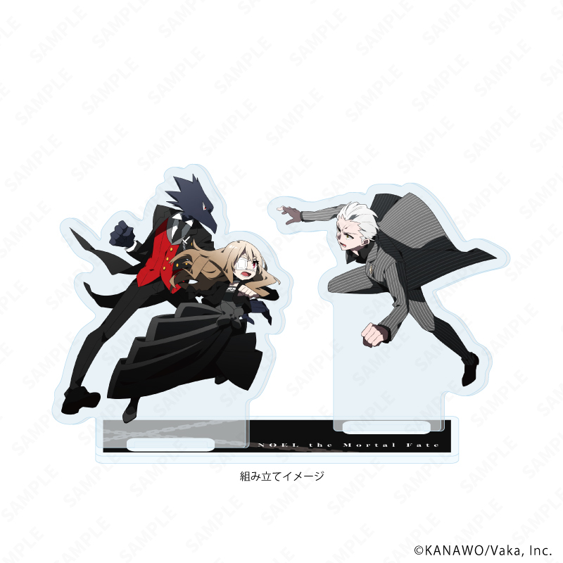 【A3】アクリルスタンドプレート「被虐のノエル」03/ノエル・チェルクェッティ&カロンVSラッセル・バロウズ（公式イラスト）
