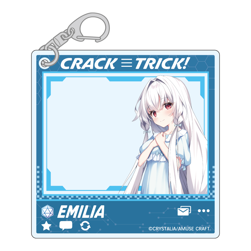 【みどびよ！】CRACK≡TRICK！ SNSぽいアクリルキーホルダー エミーリア・フォルガン