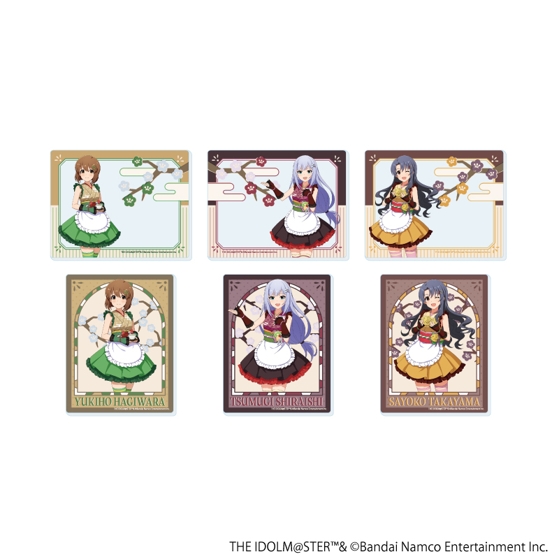 【A3】アクリルカード「アイドルマスター ミリオンライブ！」15/和風喫茶ver. トレーディング（全6種）（描き下ろしイラスト） 1BOX入数：6