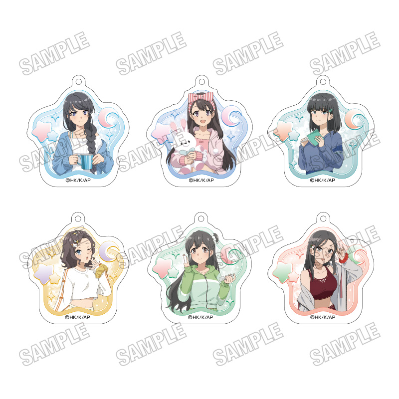 【メディコス・エンタテインメント】アニメ「青春ブタ野郎はサンタクロースの夢を見ない」描き下ろしアクリルキーホルダーコレクション 1BOX ＝6pcs