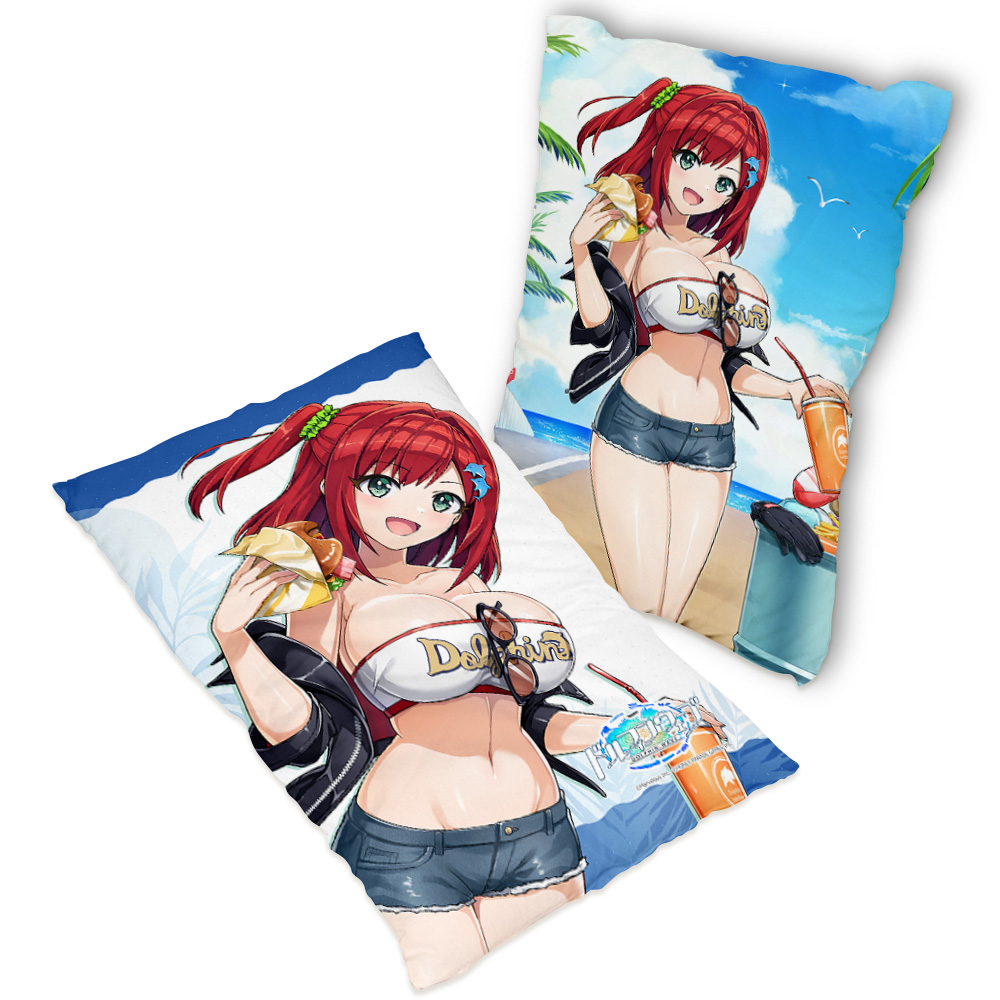 【カーテン魂】ドルフィンウェーブ 描き下ろしまくらカバー（咲宮 入華/コーストライディング）