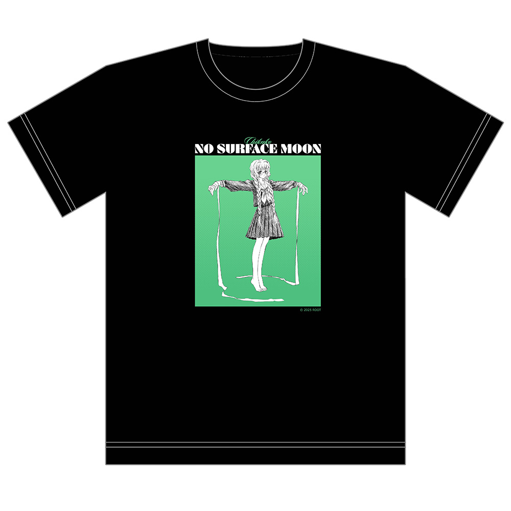 【カーテン魂】顔のない月 Tシャツ（沢口千賀子/学生時代）XLサイズ