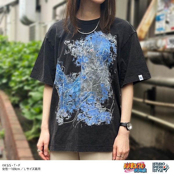 【ムービック】NARUTO-ナルト- 疾風伝 スタジオぴえろスタイル ヴィンテージ風Tシャツ うちはサスケ L