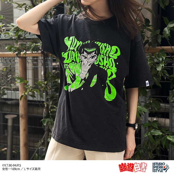 【ムービック】幽☆遊☆白書 スタジオぴえろスタイル ヴィンテージ風Tシャツ 浦飯幽助 XL