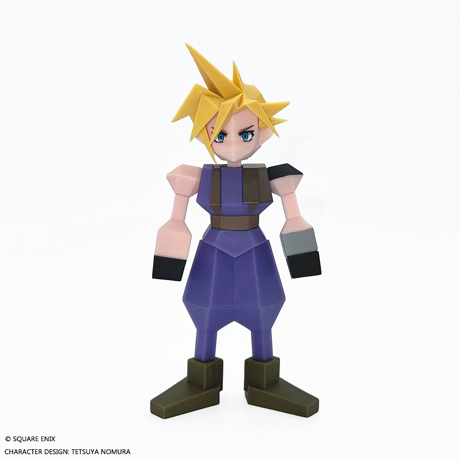 【スクウェア・エニックス】ファイナルファンタジーVII ポリゴンソフビ クラウド・ストライフ