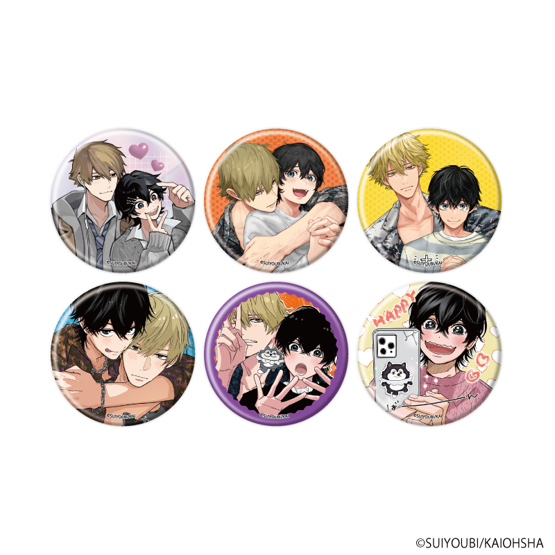 【A3】缶バッジ「命懸けダミーロマンス」01/ブラインド（全6種）（公式&描き下ろしイラスト） 1BOX入数：6