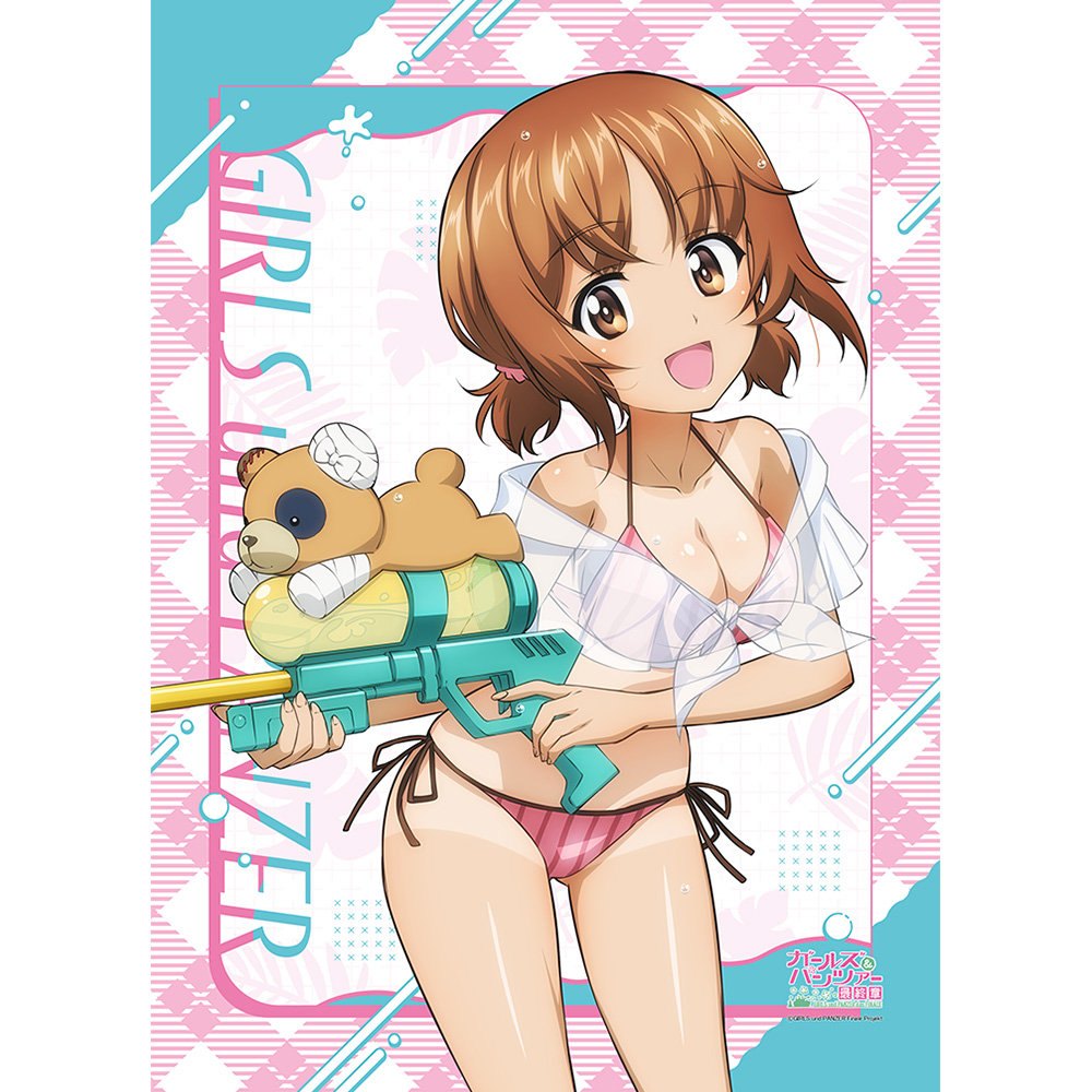 【カーテン魂】ガールズ&パンツァー 最終章 描き下ろしB2タペストリー （西住みほ/水鉄砲 日焼けVer.）