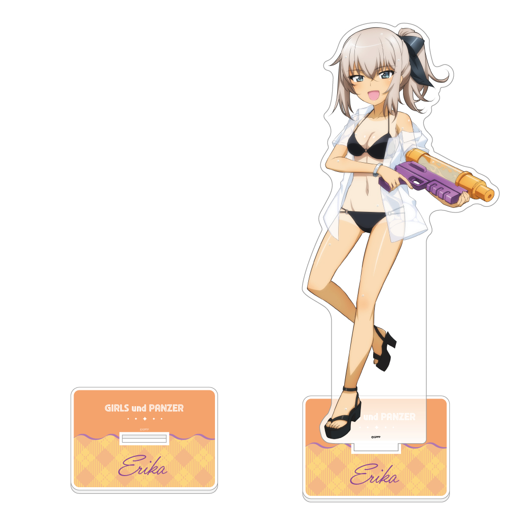 【カーテン魂】ガールズ&パンツァー 最終章 描き下ろし特大アクリルスタンド （逸見エリカ/水鉄砲 日焼けVer.）