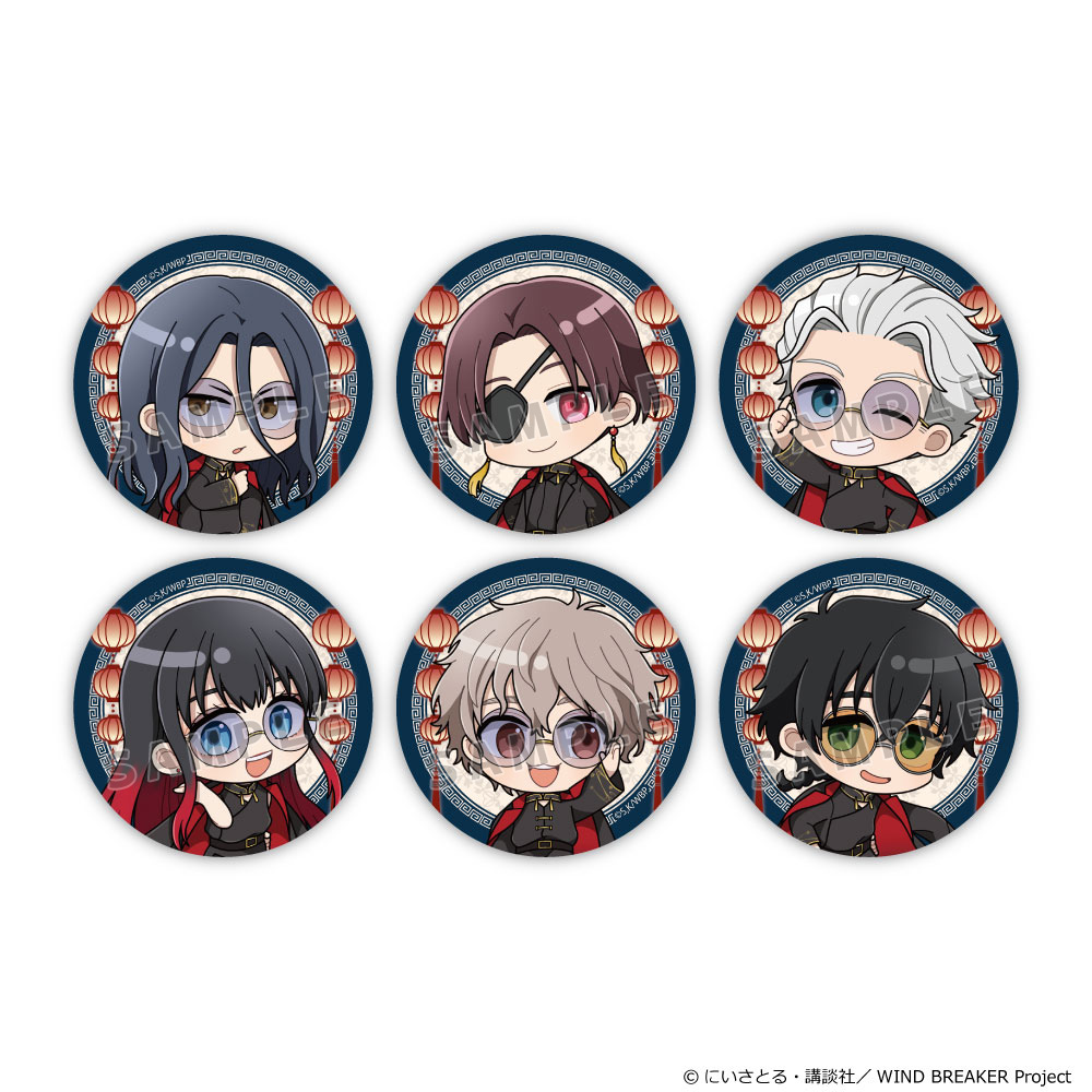 【Parflette】WIND BREAKER トレーディング缶バッジ （フォーマルチャイナ/ver.B） 1BOX入数：6