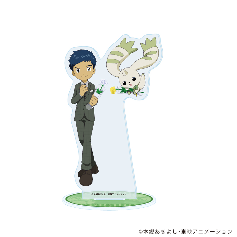 【A3】アクリルスタンド「デジモンテイマーズ」12/ジェンリャ&テリアモン お祝いver.（描き下ろしイラスト）