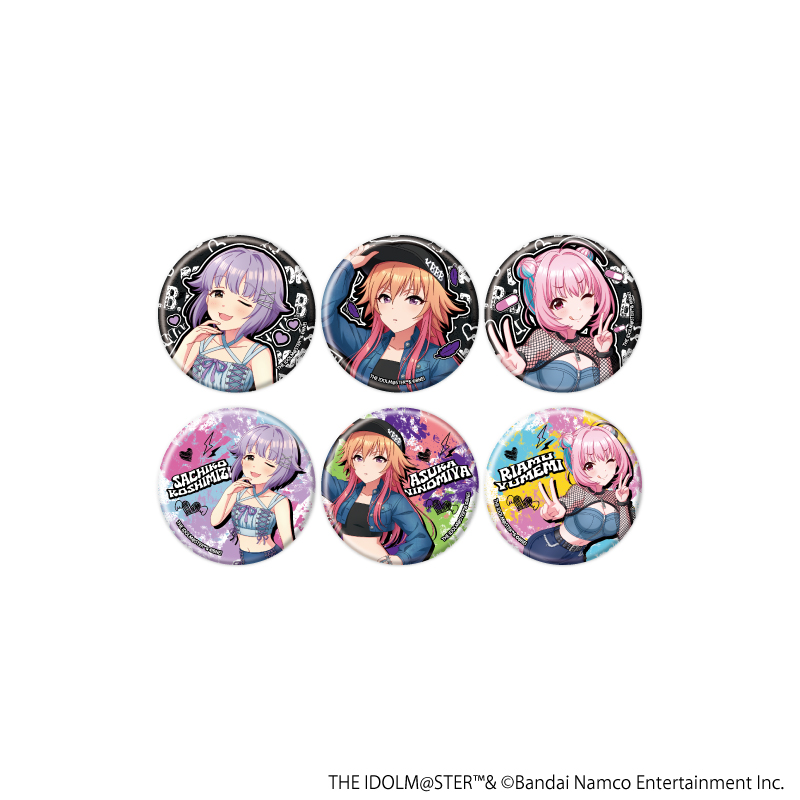 【A3】缶バッジ「アイドルマスター シンデレラガールズ」22/デニム風衣装ver. トレーディング（全6種）（描き下ろしイラスト） 1BOX入数：6
