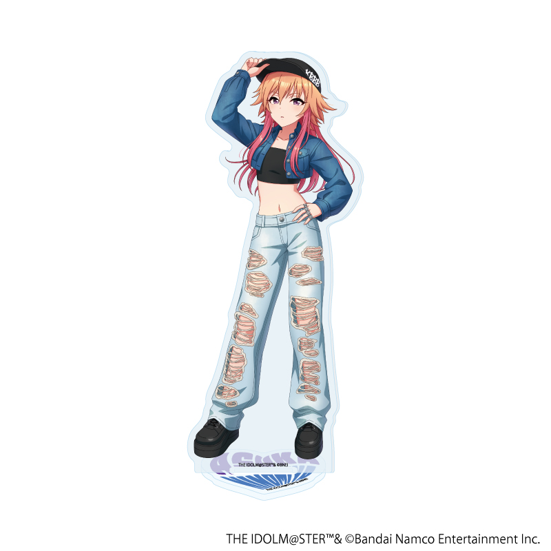 【A3】アクリルスタンド「アイドルマスター シンデレラガールズ」52/二宮飛鳥 デニム風衣装ver.（描き下ろしイラスト）