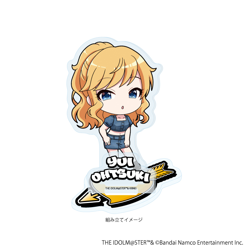 【A3】アクリルスタンドプレート「アイドルマスター シンデレラガールズ」24/大槻唯 デニム風衣装ver.（ミニキャライラスト）
