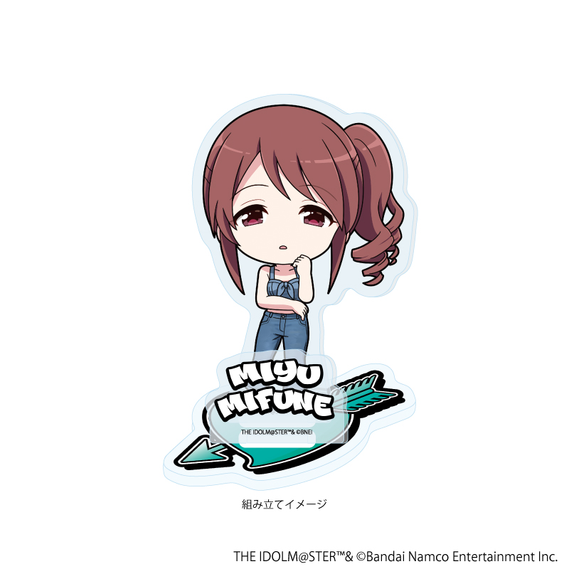 【A3】アクリルスタンドプレート「アイドルマスター シンデレラガールズ」29/三船美優 デニム風衣装ver.（ミニキャライラスト）