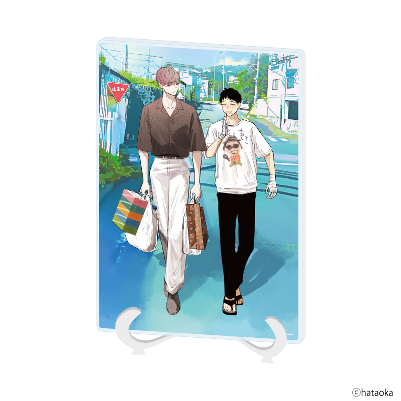【A3】アクリルアートボード（A5サイズ）「バイトの宮川君は店長が好き」01/宮川&店長（公式イラスト）