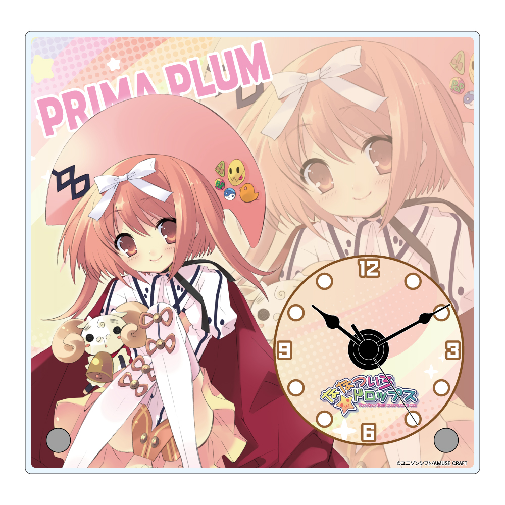 【みどびよ！】ななついろ★ドロップス テーブルクロック プリマ・プラム