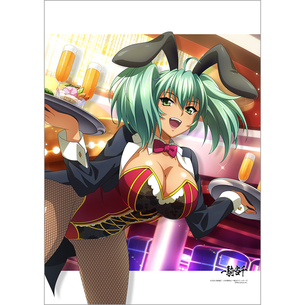 【カーテン魂】一騎当千 B2タペストリー（呂布奉先/幸運のバニーガール）Wスエード