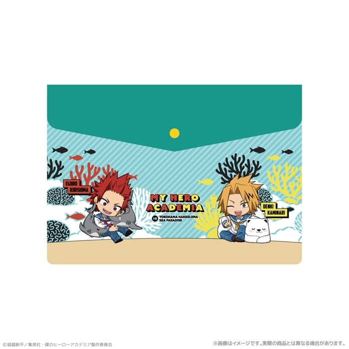 【クリーク・アンド・リバー】『僕のヒーローアカデミア』 エンベロープケース＿切島鋭児郎＆上鳴電気 海の生きものたちと一緒にPLUS ULTRA