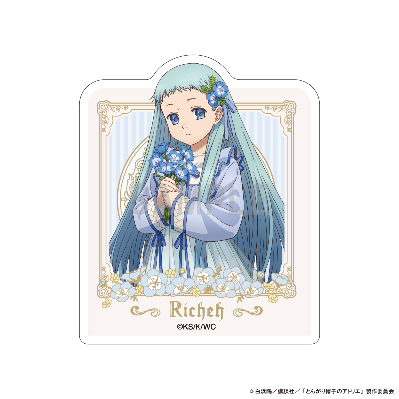 【シーワン】とんがり帽子のアトリエ アクリルメモクリップ リチェ ドレスアップ＆フラワーver