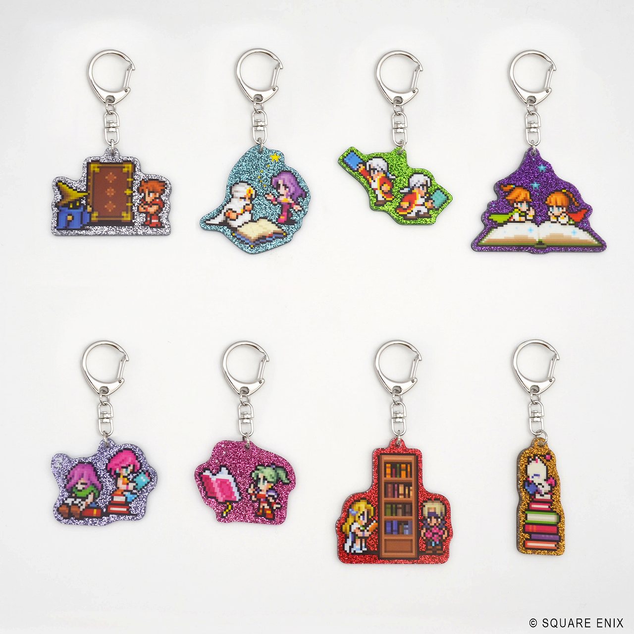 【スクウェア・エニックス】ファイナルファンタジー ピクセルリマスター Book Characters グリッターアクリルキーホルダーコレクション 1BOX入数：8