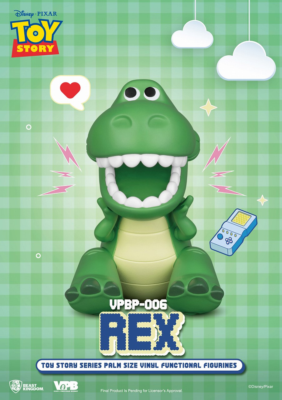 【BEAST KINGDOM】VPBP-006 トイストーリーシリーズ 手のひらサイズ貯金箱フィギュア レックス