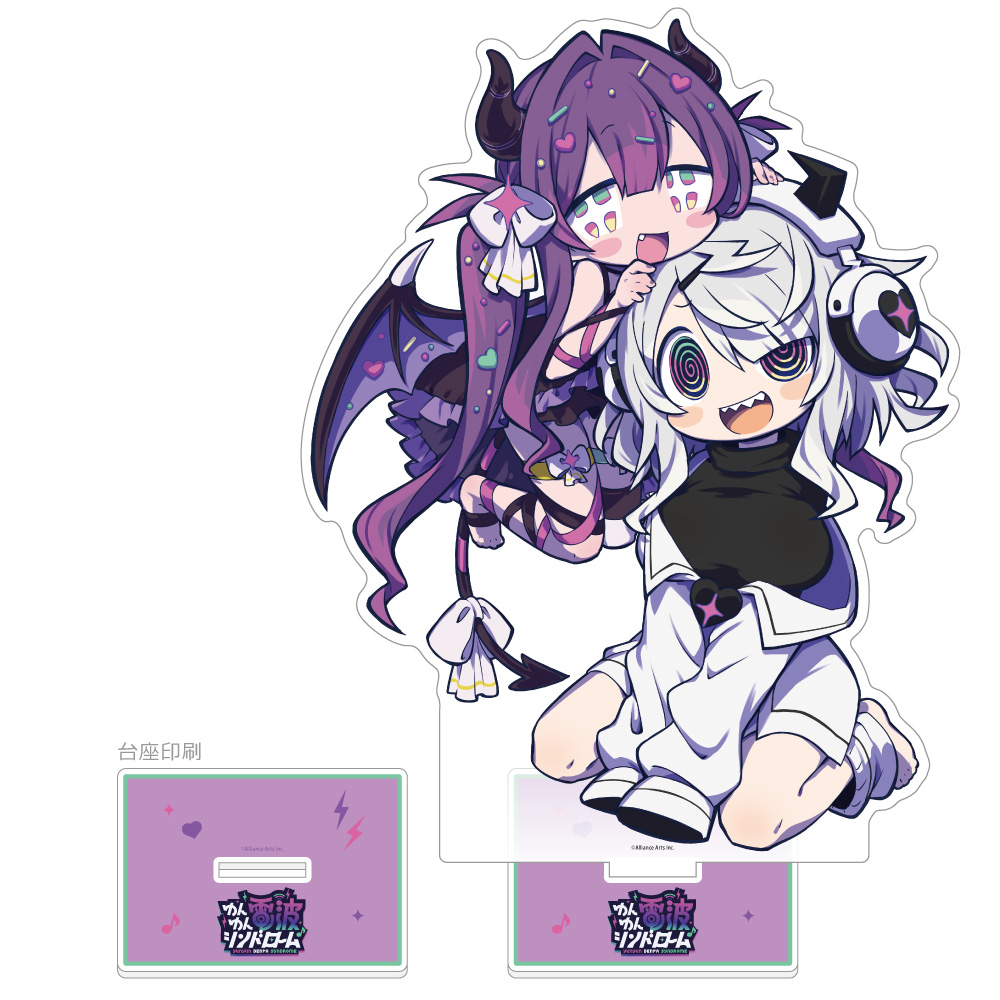 【カーテン魂】ゆんゆん電波シンドローム 描き下ろし特大アクリルスタンド（Qちゃん＆ゆんゆん）