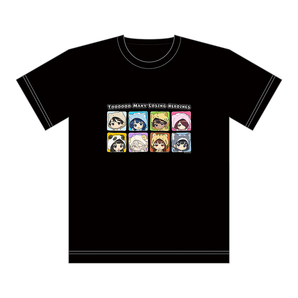 【カーテン魂】負けヒロインが多すぎる！ Tシャツ（ケモミミパーカー）Lサイズ