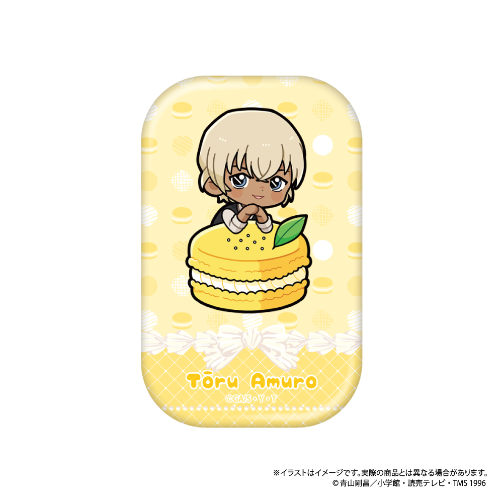 【パルック】名探偵コナン 長方形型缶バッジ 安室透SD（マカロンvol.1）