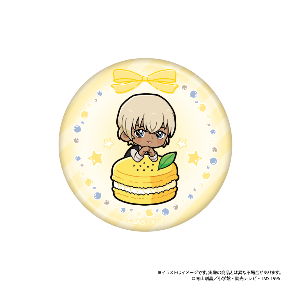 【パルック】名探偵コナン 丸型缶バッジ 安室透SD（マカロンvol.1）