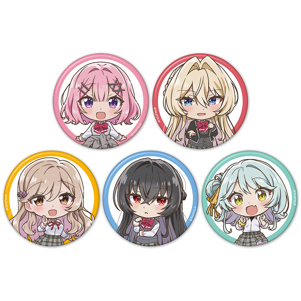 【アズメーカー】わたしが恋人になれるわけないじゃん、ムリムリ！（※ムリじゃなかった！？） 缶バッジ5個セット れな子＆真唯＆紫陽花＆紗月＆香穂