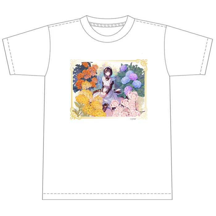 【EMTスクエアード】「メイドさんは食べるだけ」Tシャツ 白