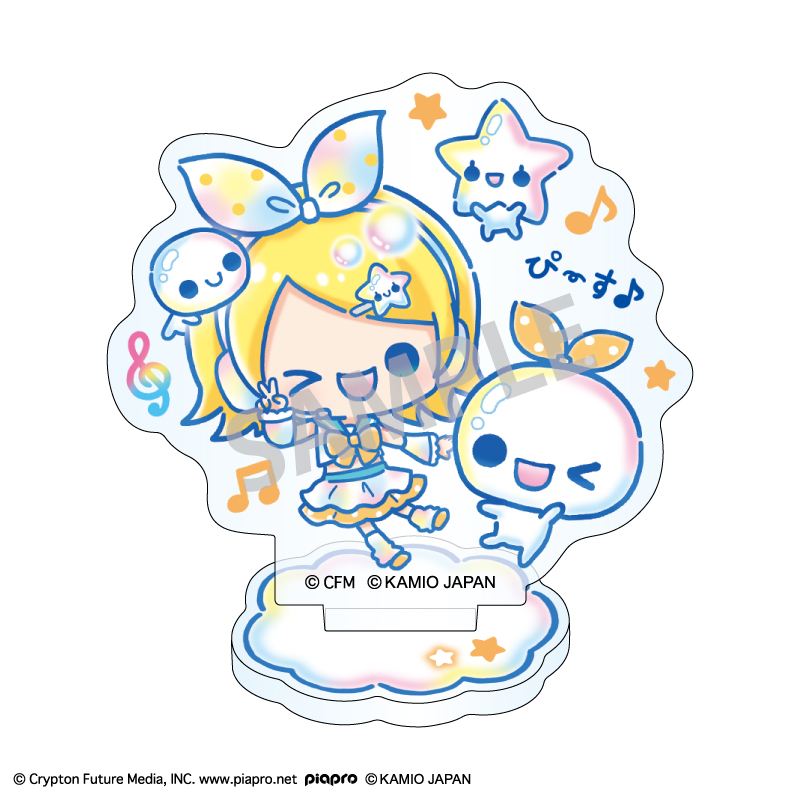 【カミオジャパン】初音ミク×ぷくぷくあわわちゃん ミニアクリルスタンド 鏡音リン