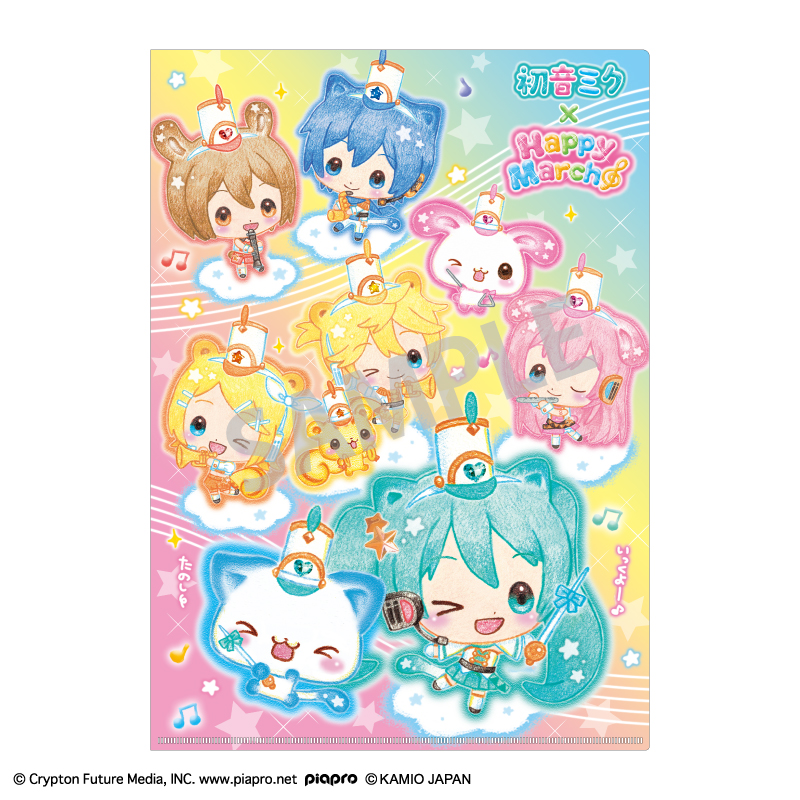 【カミオジャパン】初音ミク×Happy March A4シングルクリアファイル