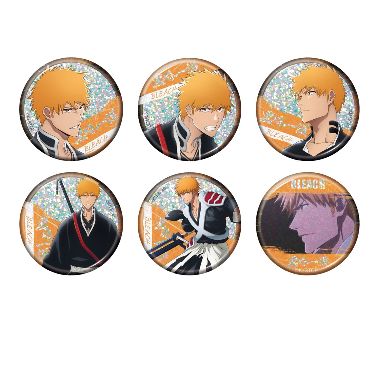 【ベルファイン】TVアニメ『BLEACH 千年血戦篇』トレーディング ホログラム缶バッジ 黒崎一護 1BOX入数：6