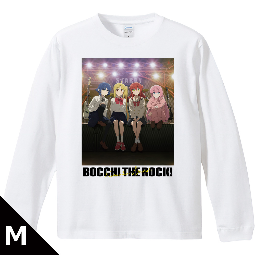 【アズメーカー】ぼっち・ざ・ろっく！ リブ付ロングスリーブTシャツ ひとり＆虹夏＆リョウ＆郁代 Mサイズ