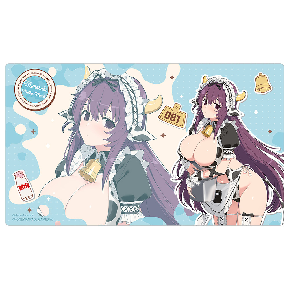 【カーテン魂】シノビマスター 閃乱カグラ NEW LINK 描き下ろしラバーマット（紫/ミルキーメイド）