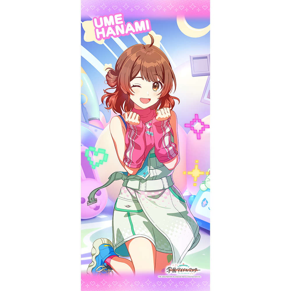 【カーテン魂】学園アイドルマスター スポーツタオル（花海佑芽/ミラクルナナウ（゜∀゜）！）