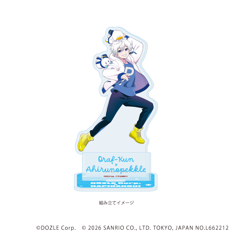 【A3】アクリルスタンドプレート「ドズル社×はぴだんぶい」04/おらふくん×あひるのペックル（コラボイラスト）