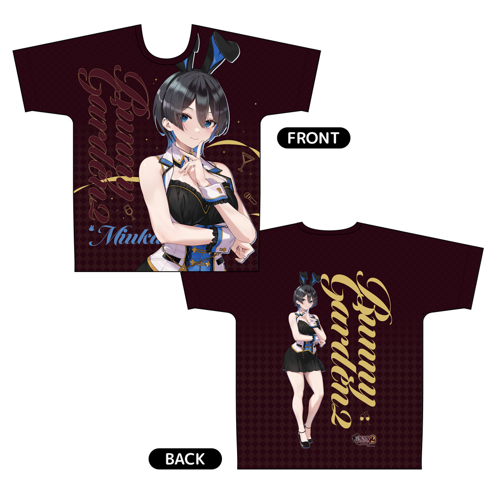 【カーテン魂】バニーガーデン2 フルグラフィックTシャツ（美羽香）Lサイズ